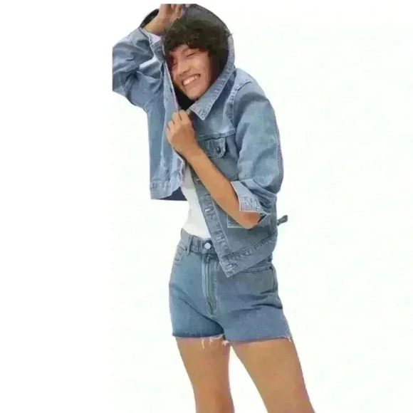 Everlane The Way High Denim Cut Off Jean Shorts 30 - Picture 1 of 5